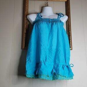 𝅺DA-NANG Blue Embroidered Top